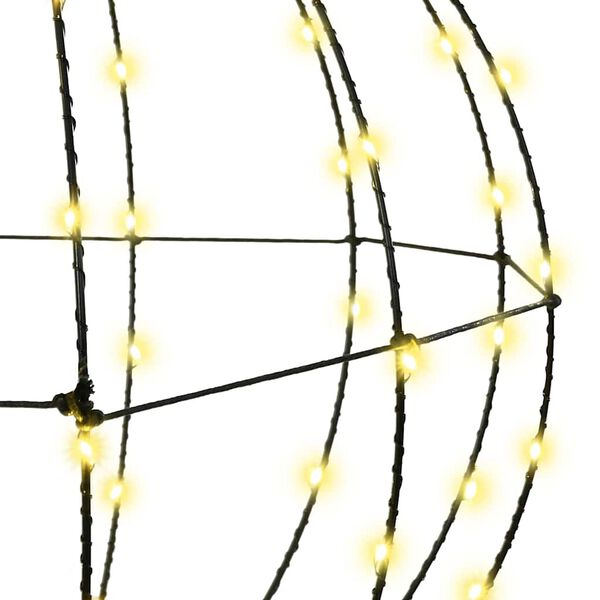 vidaXL Ball with 320 LEDs 2 pcs Warm white 50 cm Metal