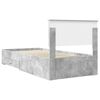 vidaXL Bed Frame with Drawer Concrete Grey 90 x 200 cm Engineered Wood