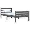 vidaXL Bed Frame without Mattress Grey Solid Wood 100x200 cm