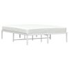 vidaXL Metal Bed Frame without Mattress White 140x190cm