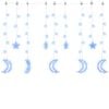 vidaXL Star and Moon Fairy Lights Remote Control 138 LED Blue