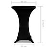 Standing Table Cover &Oslash;80cm Black Stretch 2 pcs