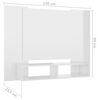 vidaXL Wall TV Cabinet High Gloss White 120x23.5x90 cm Engineered Wood