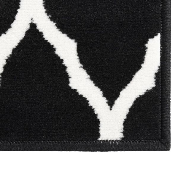 vidaXL Runner Rug BCF Black and White 100x300 cm