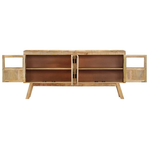 vidaXL Sideboard Brown and Black 160x30x76 cm Solid Wood Mango