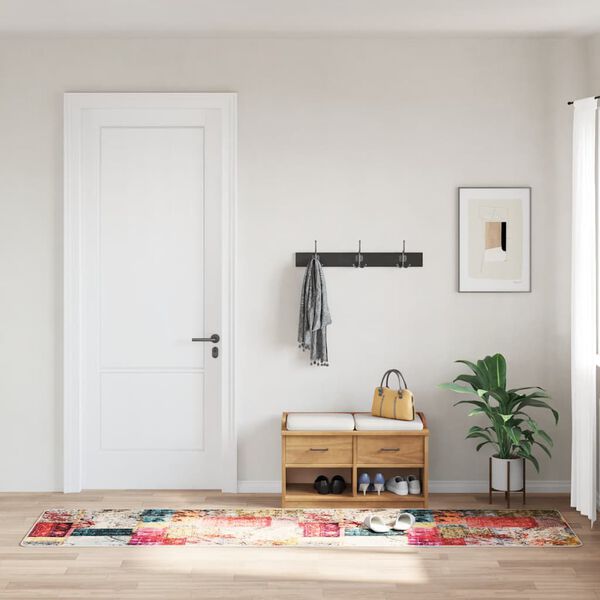 vidaXL Rug Washable Patchwork 80x300 cm Multicolour