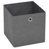 vidaXL Storage Boxes 10 pcs Non-woven Fabric 28x28x28 cm Grey