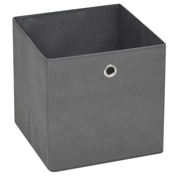 vidaXL Storage Boxes 10 pcs Non-woven Fabric 28x28x28 cm Grey