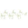 vidaXL LED Reindeers with 40 LEDs 7 pcs Multicoulur PET