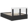 vidaXL Bed Frame with Headboard Black 160 x 200 cm Engineered Wood