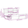 vidaXL Bed Frame without Mattress Wax Brown 180x200 cm Super King Solid Wood Pine