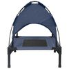 vidaXL Dog Bed Navy blue S Steel