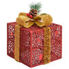 vidaXL Decorative Christmas Gift Boxes 3 pcs Red Outdoor Indoor