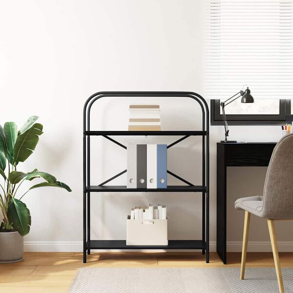 vidaXL Bookshelf Black Oak 80 x 30 x 109 cm Engineered wood