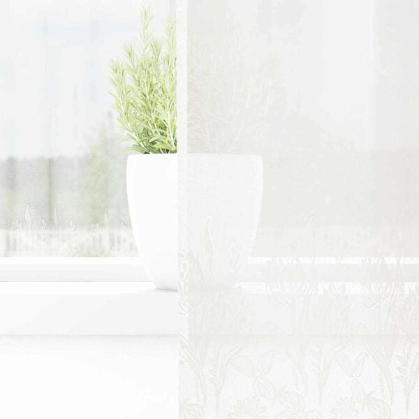 vidaXL Lace Curtain with Curtains Floral White 260x200cm Polyester