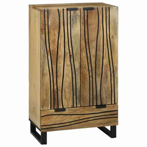 vidaXL Highboard Brown 60 x 33 x 100 cm Solid mango wood