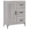 vidaXL Highboard Grey Sonoma 69.5x34x180 cm Engineered Wood