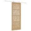 vidaXL Sliding Door Brown 78 x 202 cm Solid Pine Wood