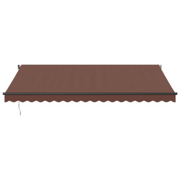 vidaXL Automatic Retractable Awning Brown 450x350 cm