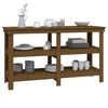vidaXL Work Bench Honey Brown 142.5x50x80 cm Solid Wood Pine