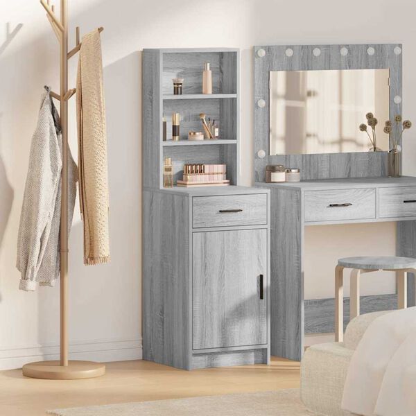 vidaXL Highboard Grey Sonoma 40 x 40.5 x 135 cm Engineered Wood