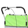 vidaXL 2-in-1 Bike Trailer & Stroller Green and Grey