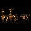 vidaXL Christmas Decoration Reindeer Family 90 LEDs Warm White Rattan