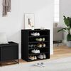 vidaXL Shoe Cabinet Black 60x35x70 cm Engineered Wood