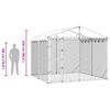 vidaXL Outdoor Dog Kennel with Roof Silver 3x3x2.5 m Galvanised Steel