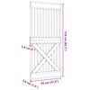 vidaXL Door NARVIK 95x210 cm Solid Wood Pine
