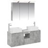 vidaXL Bathroom Cabinet Set 4 pcs Concrete Grey 100 x 14.5 x 70 cm
