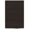 vidaXL Bathroom Countertop Dark Brown 40x60x(2-4) cm Treated Solid Wood