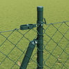 vidaXL Chain Link Fence with Posts Green 1.6 x 10 m Steel