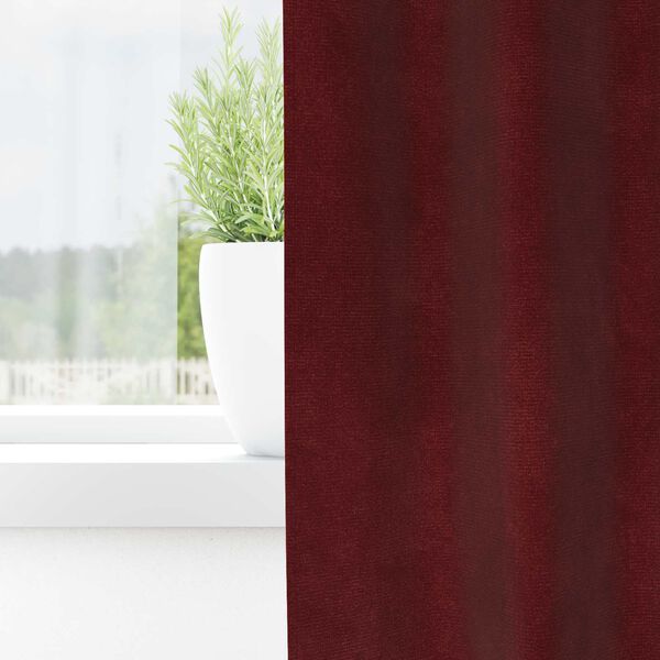 vidaXL Blackout Curtains 2 pcs Wine Red 140 x 175 cm Velvet