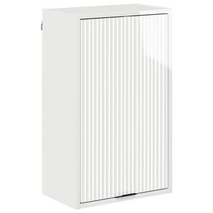 vidaXL Bathroom Cabinet High Gloss White 39 x 23.5 x 65 cm