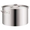 vidaXL 2 Piece Stock Pot Set 58/32 L Stainless Steel