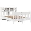 vidaXL Bed Frame without Mattress White 140x190 cm Solid Wood Pine