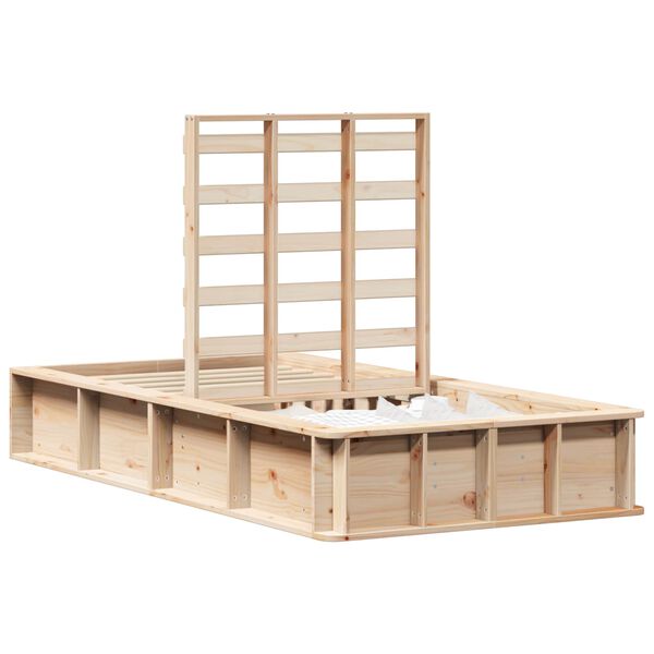 vidaXL Bed Frame Brown 100 x 200 cm Solid Pine Wood