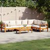 vidaXL 5 Piece Garden Sofa Set with Cushions Solid Wood Acacia