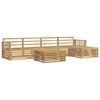 vidaXL Outdoor Sofa Set 7 pcs White Solid Acacia Wood