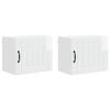 vidaXL Wall Cabinet LUCCA 2 pcs High Gloss White Engineered Wood