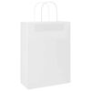 vidaXL Paper Bags 250 pcs with Handles White 26x12x35 cm