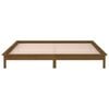 vidaXL LED Bed Frame without Mattress Honey Brown 120x200 cm Solid Wood