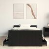 vidaXL Bed Frame with Headboard Black oak 100 x 200 cm Engineered wood