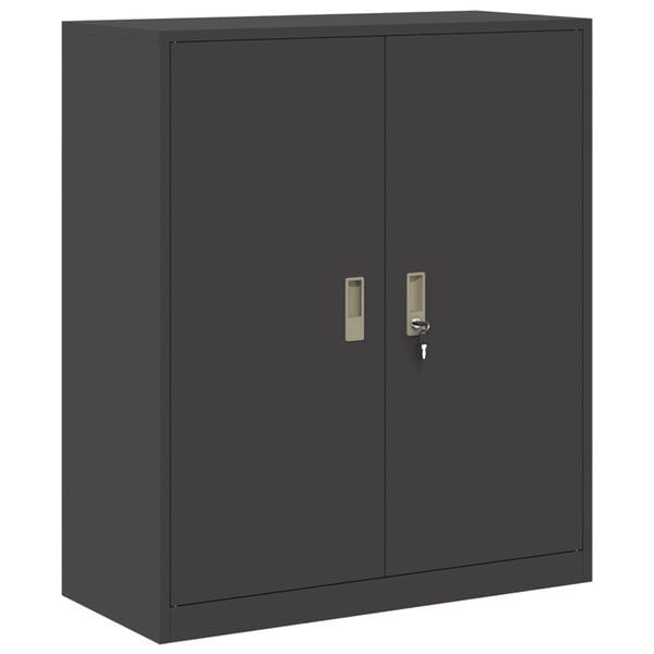 vidaXL Storage Cabinet Black 90 x 40 x 105 cm Cold-Rolled Steel