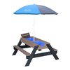 AXI Sand and Water Picnic Table Nick with Umbrella Anthracite and Grey
