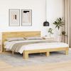 vidaXL Bed Frame with Headboard without Mattress 200x200 cm Solid Wood Oak