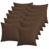 vidaXL Cushion Cover 12 pcs HEERLEN Brown 40 x 40 cm Fabric