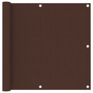 vidaXL Balcony Screen Brown 90x500 cm Oxford Fabric