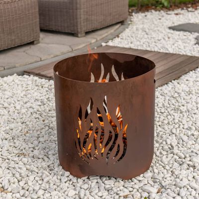 RedFire Handmade Garden Fireplace Kiruna Rust Steel